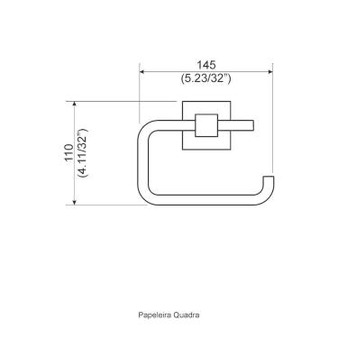 Imagem de Papeleira Quadra Cromado Perflex