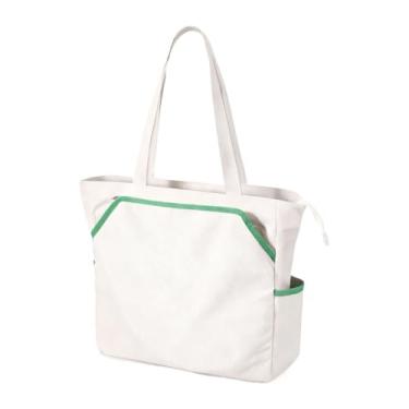 Imagem de RNXRZANK Bolsa de Tênis Portátil Leve E Resistente à água para Badminton, Homens E Mulheres, Branco