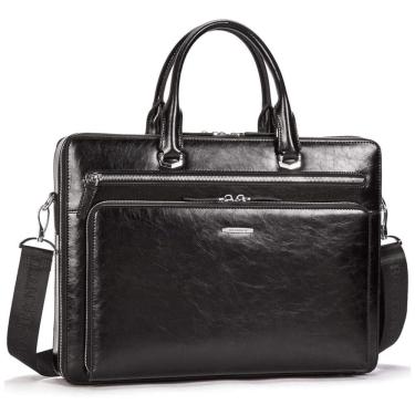 Imagem de BOSTANTEN Bolsa, Pasta Vintage de Couro para Laptop Unissex