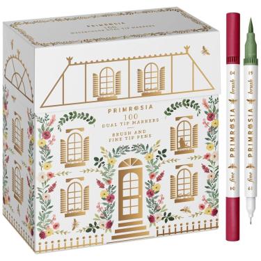 Imagem de Kit de Canetas Profissionais com Pontas Duplas, 100 Peças, PRIMROSIA