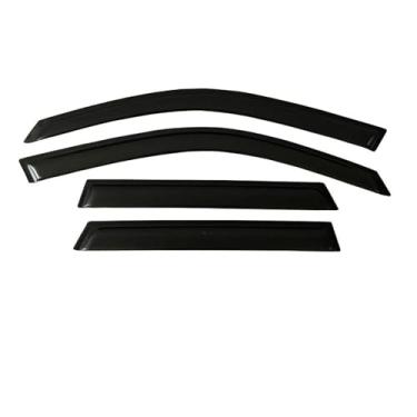 Imagem de GRJQRKHZ Defletor de janela lateral de carro para v&w para Je&TTA A6 2011-2018 Weathershied viseira de porta vento sol proteção chuva janela lateral defletores de vento