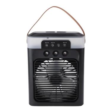 Imagem de Zerodis Ventilador de Nebulização de Resfriamento Com 3 Bicos Ventiladores de Nebulização Ventilador Pessoal Recarregável USB Com Tanques de água de 400ml Função de Aromaterapia para Mesa Ao Ar