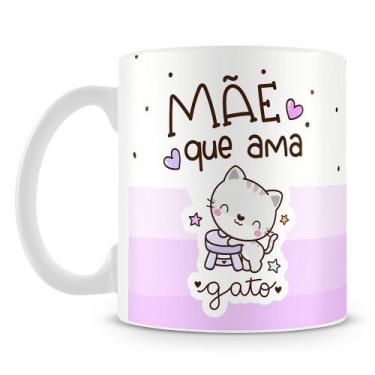 Imagem de Caneca Personalizada Mãe que Ama Gato - Presente para Mães de Gatos - 