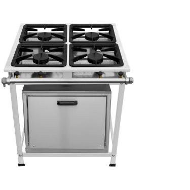 Imagem de Fogão Industrial 4 Bocas AP P8 em Aço Inox com Forno Leona