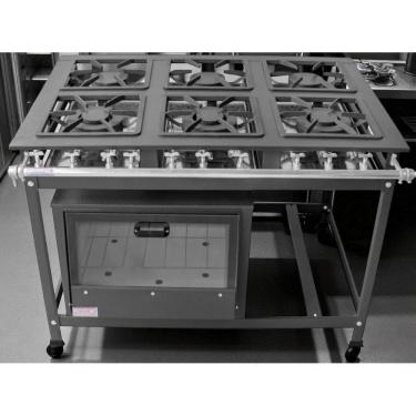 Imagem de Fogão Industrial 6 Bocas 30x30 P5 com Forno Leona