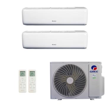 Imagem de Ar-Condicionado Multi Split Inverter R-32 Gree 24.000 (1x Evap HW 12.000 + 1x Evap HW 24.000) Quente/Frio 220V