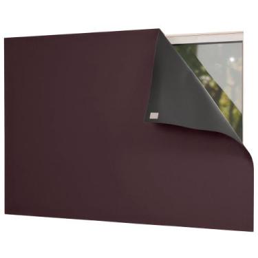 Imagem de Cortina Painel Blackout com Fixador 1,40 m x 1,40 m Marrom - Home Fern