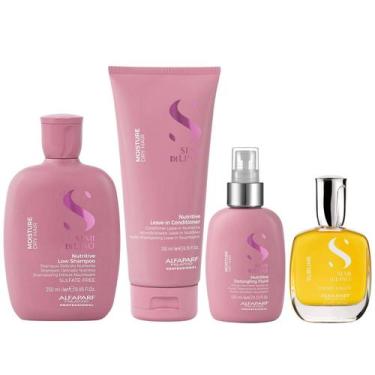 Imagem de Kit Alfaparf Semi Di Lino Moisture - Shampoo 250ml + Leave in Condicio