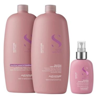 Imagem de Kit Alfaparf Semi Di Lino Moisture - Shampoo 1L + Leave in Condicionad