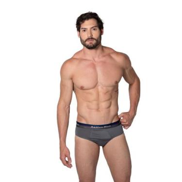 Imagem de Kit com 6 cuecas slip microfibra active man tradicional, Sortidas, P=3