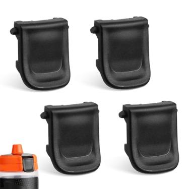 Imagem de Clipe de 4 peças para garrafa Gatorade Gx, fecho de garrafa para fixar a tampa de fixação de boca de garrafa clipe de tampa de substituição para garrafa de água Gatorade (preto)