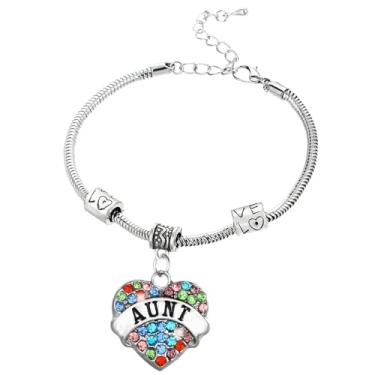 Imagem de Pulseira para tia, presente de sobrinha, dia das mães, presente de coração, presente de aniversário de Natal para tia