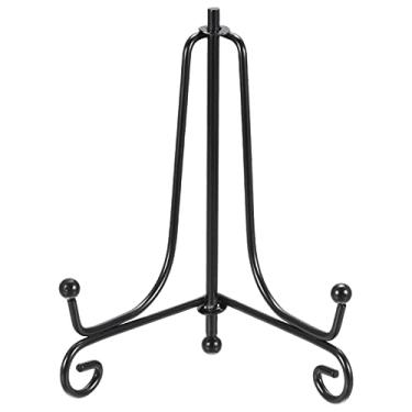 Imagem de Suporte de placa de exibição de 10 cm, suporte decorativo de ferro preto para porta-retrato
