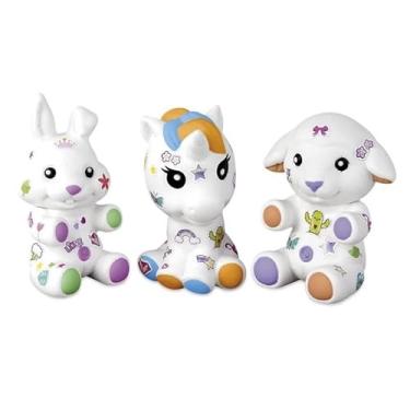 Imagem de Brinquedo Infantil Sortido e Unitário Pet Love Pintura Boneco p/ Colorir Cotiplás - 2741