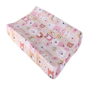 Imagem de Trocador De Fraldas Anatômico Impermeável Menina Menino Para Cômoda e Berço (Ursinha Mel)