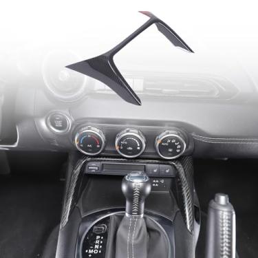 Imagem de Aotumcer Quadro de acabamento de painel organizador de console central compatível com Mazda MX-5 Miata 2016-2027 console central painel de mudança de marchas adesivo de decoração de moldura de