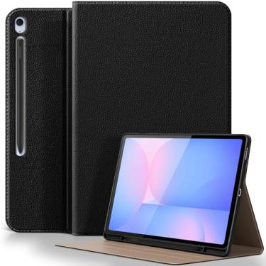 Imagem de XFYKJIN Capa para Samsung Galaxy Tab S10 FE Plus+ 33.3 cm 2025 (Modelo: SM-X620/X626), capa de couro de microfibra premium com suporte para caneta S, despertar/hibernar automaticamente, suporte