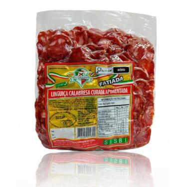 Imagem de Linguiça Calabresa Fatiada Curada C/Pimenta Dicallani 250g