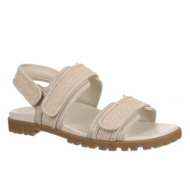 Imagem de Vionic Sandálias Cassidy Slingback, Couro metálico de linho dourado, 37 BR