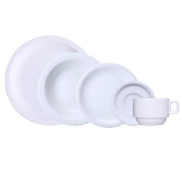 Imagem de Aparelho De Jantar e Chá 30 Peças Econômico Iguaçu 2a Linha - Porcelan