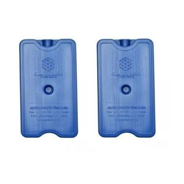 Imagem de Kit 2 unidades Placa Gelo-x Gel Rígido Reutilizável 500ml 17x10x3cm Ge