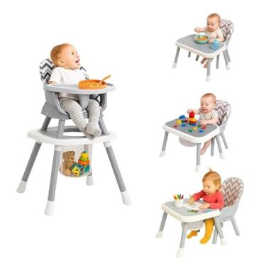 Imagem de Cadeira de Alimentação Multifuncional Luppa 12 em 1 com Cinto de Segurança e Mesa Lego e Estudo