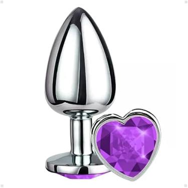 Imagem de Plug Anal Médio Joia Formato Coração Brinquedos Adultos Erótico Sexshop Estimulador
