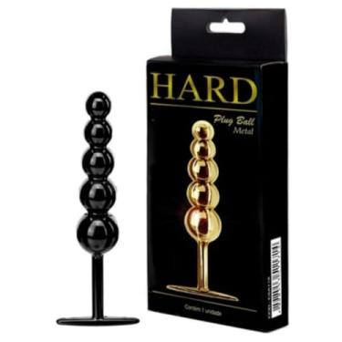 Imagem de Plug Ball 5 Esferas Em Metal Hard Penetração Sensações Progressivas Premium CSA124 (PRETO)