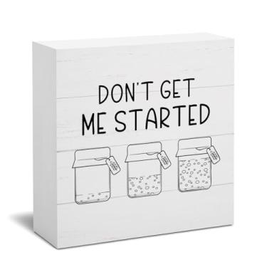 Imagem de STHTTSW Placa engraçada de madeira Sourdough Kitchen - Presentes de cozimento de massa fermentada para mulheres, padeiras, mãe, Don't Get Me Started