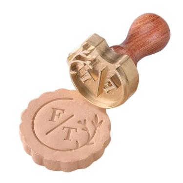 Imagem de Carimbo de cerâmica personalizado ferramenta de argila personalizada com molde de latão carimbos de assinatura para artistas de cerâmica assinatura de ceramistas (7,5 cm)