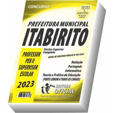 Imagem de Apostila Itabirito Mg Professor Pii - Supervisor Escolar - Curso ofici