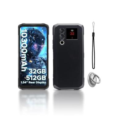 Imagem de KONXISA Capa para DOOGEE Blade 20 Ultra, capa de telefone com fivelas e cordões, capa protetora de material TPU premium, capa protetora resistente a arranhões e quedas, preta