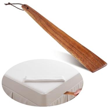 Imagem de Yuomeaz Ferramenta Tucker para Lençóis de Cama, Lençóis de Madeira, Colchão com Cunha para Levantamento de Colchão, Ferramenta de Criador de Lençóis Amigáveis para Artrite para Trocar Lençóis, Ajuda a