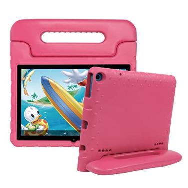 Imagem de Bolete Capa infantil para tablet Onn 10.1 Gen 3 (modelo 2022: 100071485) 10,1 polegadas Tablet Onn 10.1 Gen 3 capa com alça de espuma EVA à prova de choque lavável capa para adultos e crianças (rosa