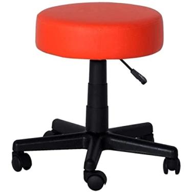 Imagem de BSNANCA Banco giratório com rodinhas de altura ajustável com rodas, altura ajustável, hidráulica, com rodas, banco de salão de beleza, cadeira giratória hidráulica, vida quente