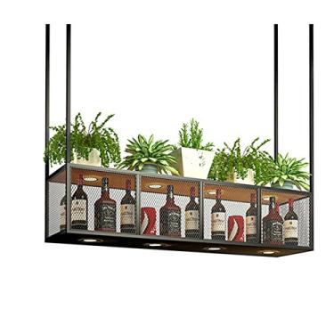 Imagem de Prateleira de vinho ajustável em altura pendurada no teto, vinho de metal, vários tamanhos para escolher/120 cm * 30 cm * 80 cm (150 cm * 30 cm * 80 cm) (150 cm * 30 cm * 80 cm)