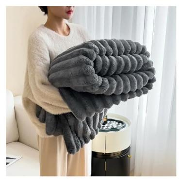 Imagem de Cobertores luxuosos de pele macia e fofos, compatíveis com inverno mais espesso, leite, veludo, quente, cama de casal, cobertores para sofá, escritório, soneca, edredom confortável, para todas as