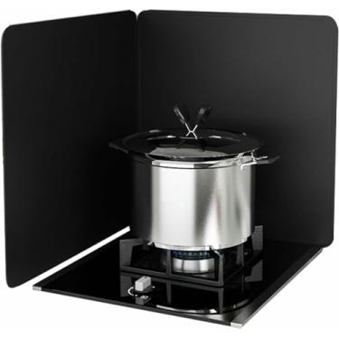 Imagem de Protetor dobrável contra respingos de aço inoxidável, protetor contra respingos de óleo de cozinha para fogão, protetor contra respingos de óleo de cozinha para cozinha