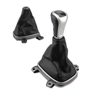 Imagem de Maçaneta de mudança de marchas de 5 velocidades com bota de câmbio de console apto para Honda Accord 2008 2009 2010 2011 2012, substituição da tampa do botão de câmbio manual 77299-TA0-A01 77299-TA0