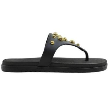 Imagem de Tamanco Dedo Feminino Papete Casual Dia a Dia Passeio Trabalho com Aplique Metalizado Beira Rio 8529-Feminino