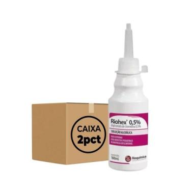 Imagem de Clorexidina 0,5% sol.alcolica colorida 100 ml (kit c/02) riohex - rio 