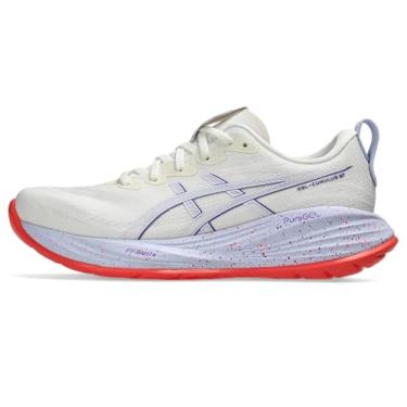 Imagem de ASICS Tênis de corrida feminino Gel-Cumulus 27, Creme/Edo roxo, 37