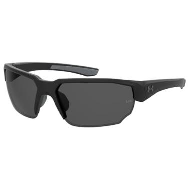 Imagem de Under Armour Men's Blitzing Wrap Sunglasses Polarized, Matte Black, 70mm, 9mm