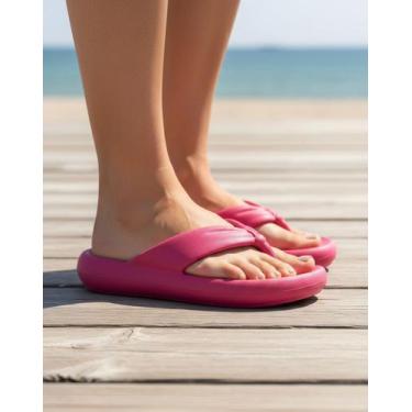 Imagem de Chinelo Plataforma Usaflex Poofy em EVA Estilo e Conforto, Fucsia, 36