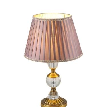 Imagem de Luminária de mesa retrô europeia com cristais, ideal para quarto de cabeceira, aconchegante e moderna, com intensidade ajustável (Tipo B - Roxo)