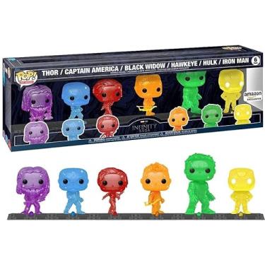 Imagem de Funko POP! Artist Series: Marvel Infinity Saga - Avengers com Base (6 Pack) Amazon Exclusivo - Figurina de Ação, Multicolor, Vingadores, Super-herói