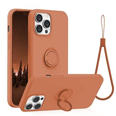 Imagem de ABITKU Capa compatível com iPhone 13 Pro, silicone com suporte de anel de 360° (suporte magnético para carro), pano de microfibra, cobertura total, projetado para iPhone 13 Pro 6,1 polegadas 2021