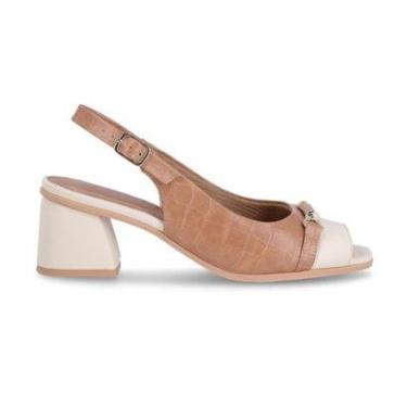 Imagem de Sandália Feminina Piccadilly Adriana Slingback Amêndoa - 715-Feminino
