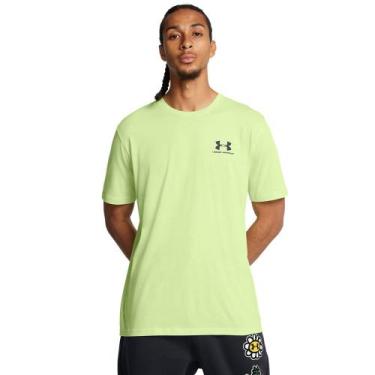 Imagem de Camiseta de Treino Masculina Under Armour Sportstyle Left Chest, Verde