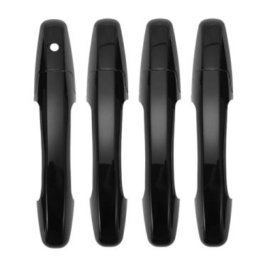 Imagem de Hihaha Acabamento da tampa da maçaneta da porta do carro para Honda Civic 2006-2011 | Tampa do puxador da porta lateral | Durável| 1 conjunto preto